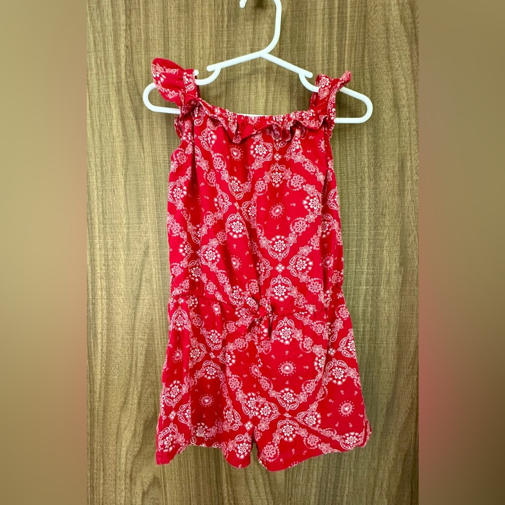 5/$25 Bandana-inspired ruffle romper - Picture 1 of 5